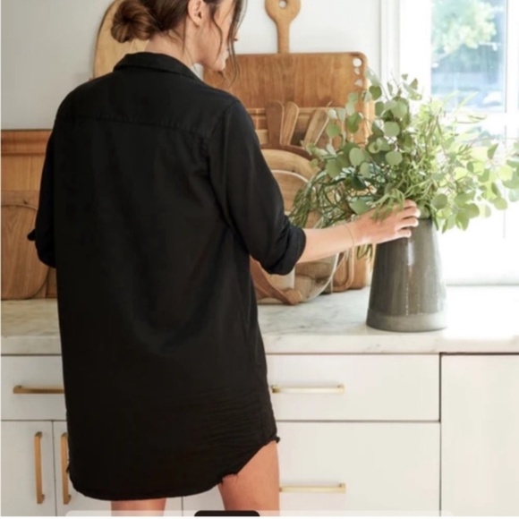 Frank & Eileen Mary Shirtdress Black Famous Denim - Picture 2 of 8